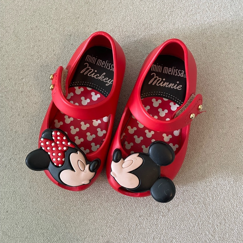 Mini Melissa Disney Minnie & Mickey Mouse Jelly Shoes